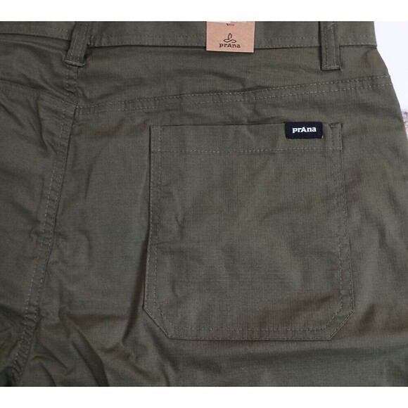 Prana Shorts Mens Waist 28 Waist 8 Inseam Double Peak Cargo Green Zipper Pocket - Picture 8 of 9